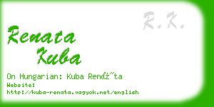 renata kuba business card